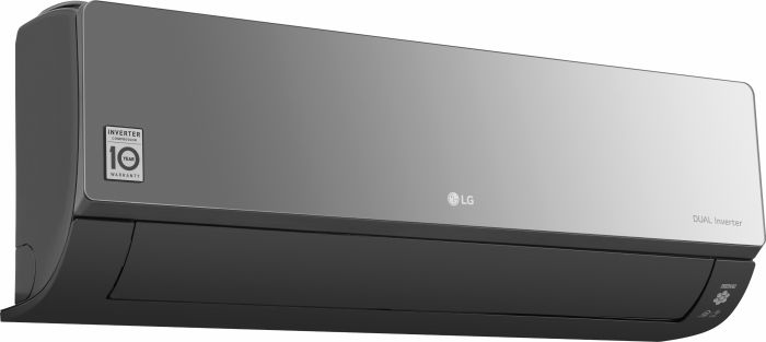 Кондиціонер LG Artcool Mirror AC12BQ, 35 м2, інвертор, A++/A+, до -15°С, R32, Wi-Fi, чорний