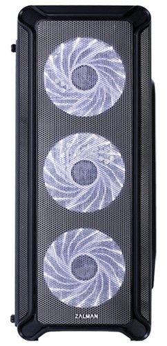 Корпус Zalman I3, MidT, 2xUSB2.0, 1xUSB3.0, 4x120мм White LED, акрил (бічна панель), без БЖ, чорний