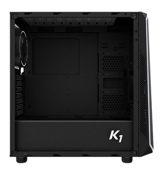 Корпус Zalman K1 Rev.B, MidT ,2xUSB2.0, 2xUSB3.0, 1x120мм ARGB, 1x120мм, скло(бічна панель), без БЖ,чорний