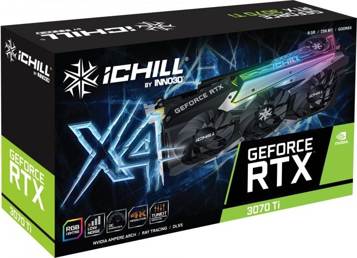 Відеокарта INNO3D GeForce RTX3070 Ti 8Gb GDDR6 iChill X4 LHR