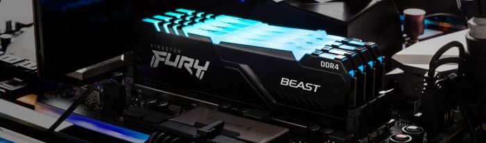 Пам'ять ПК Kingston DDR4 32GB KIT (16GBx2) 3733 FURY Beast RGB