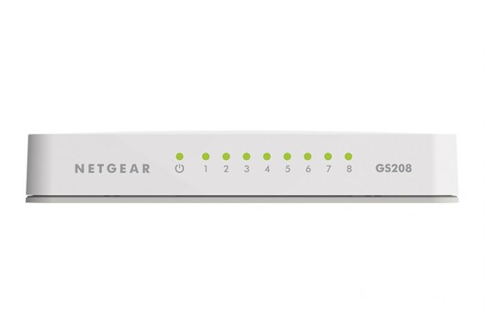 Комутатор NETGEAR GS208 8xGE, некерований