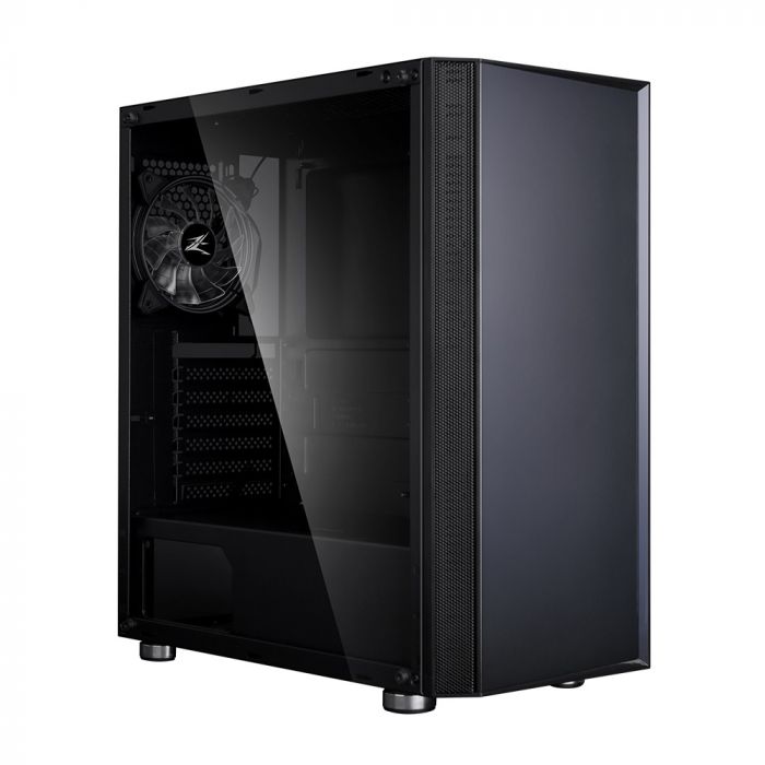 Корпус Zalman R2 BLACK, MidT,E-ATX, 2xUSB2.0, 1xUSB3.0, 1x120мм RGB, скло(бічна панель), без БЖ, чорний