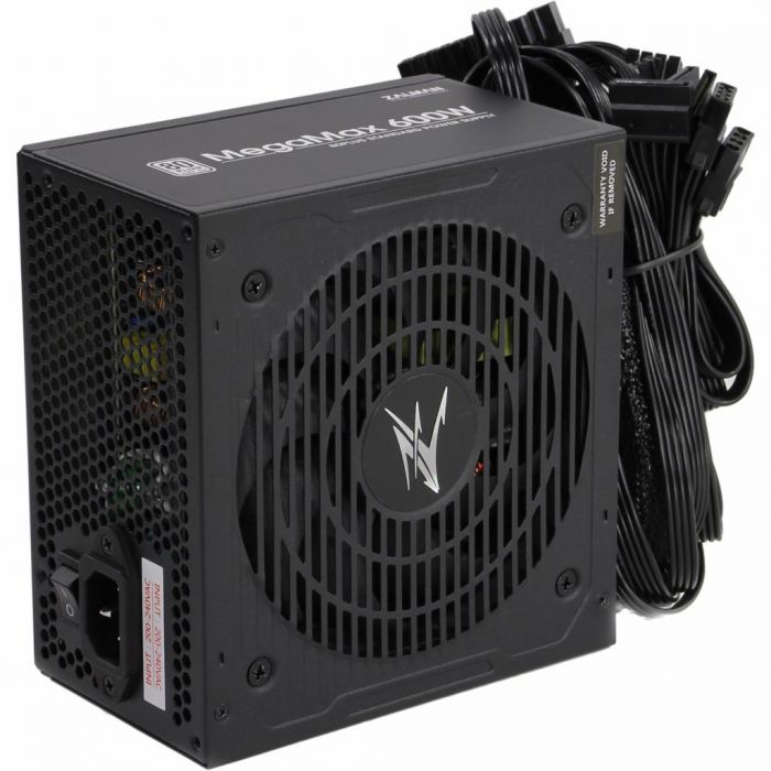 Блок живлення Zalman MegaMax 600-TXII (600W), 200-240 VAC,86%, 80+,aPFC,120мм,MB24,CPU(4+8),6xSATA,2xPCIe,4xMOLEX,1xFDD,OPP,OVP,UVP,SCP