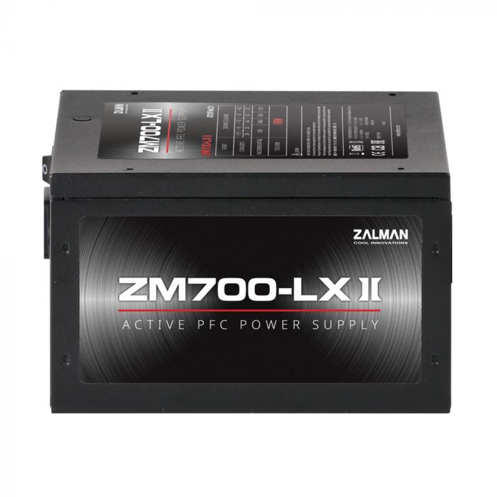 Блок живлення Zalman ZM700-LXII (700W), 200-240 VAC,85%, aPFC,120мм,MB24,CPU(4+4),6xSATA,4xPCIe,3xMOLEX,OTP,OVP,UVP,SCP