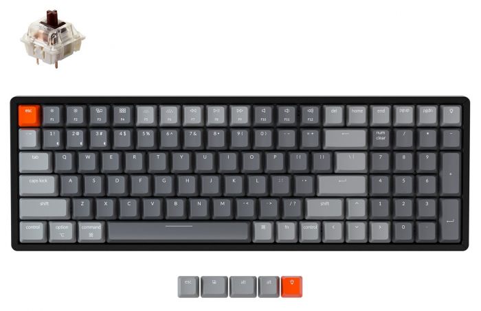 Клавіатура Keychron K4 100 Key Aluminum Frame Gateron RGB Brown