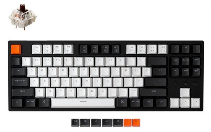 Клавіатура Keychron C1 Wired 87 Key Gateron Switch White LED Brown