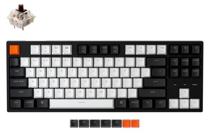 Клавіатура Keychron C1 Wired 87 Key Gateron Switch RGB Brown