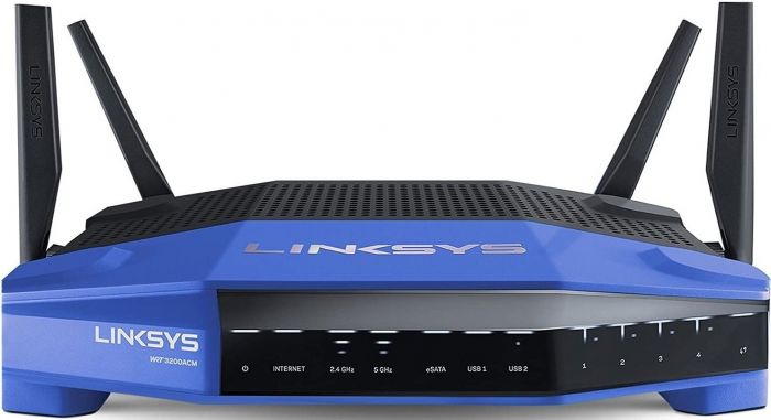 Маршрутизатор LINKSYS WRT3200ACM AC3200, 4xGE LAN, 1xGE WAN, 1xUSB3.0, USB2.0/eSATA, 4х зовнішн. ант.