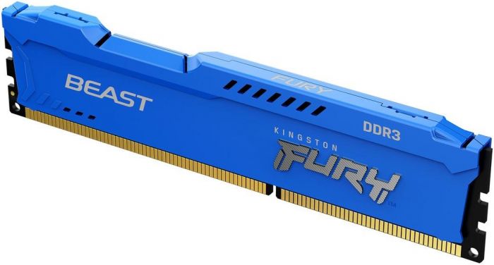 Пам'ять ПК Kingston DDR3 16GB KIT (8GBx2) 1600 1.5V FURY Beast Blue