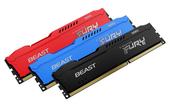 Пам'ять ПК Kingston DDR3 8GB 1600 1.5V FURY Beast Black