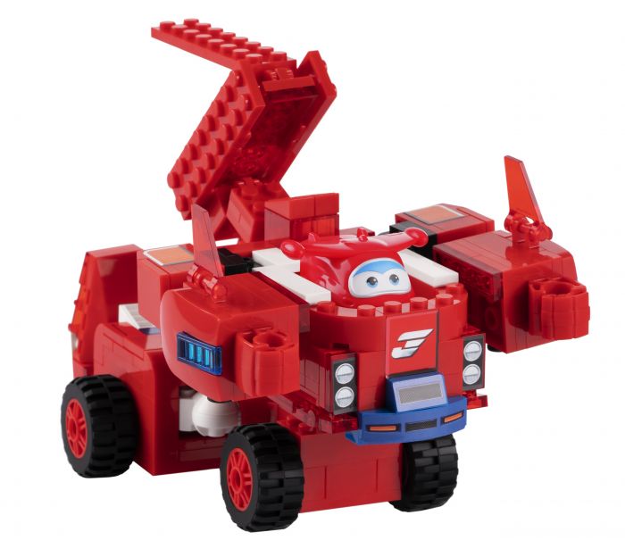 Конструктор-трансформер Super Wings Small Blocks 2-in-1 Buildable Transforming Vehicle Jett, Джетт