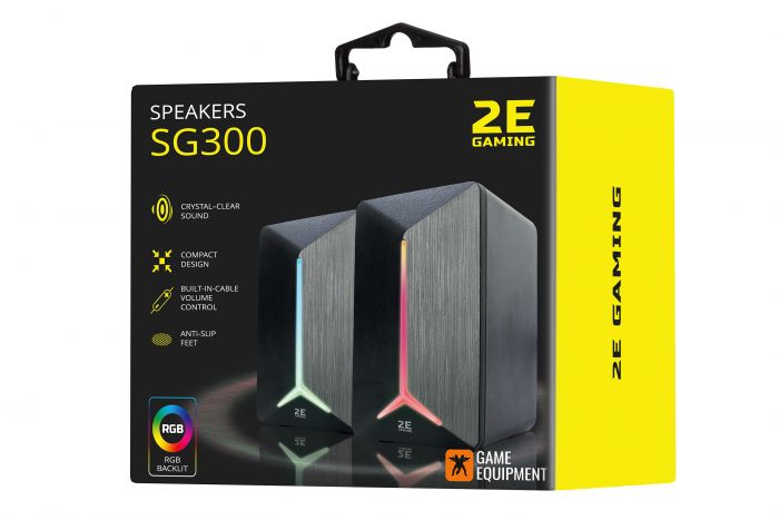 Акустична система 2E GAMING SG300 2.0 RGB 3.5mm Black