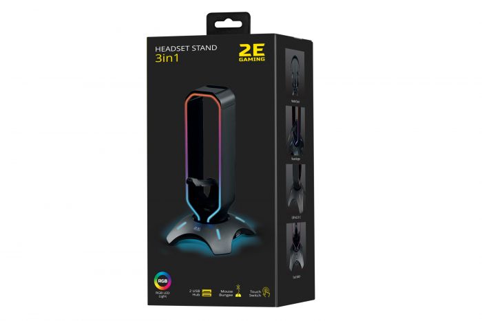 Підставка 3в1 для гарнітури 2E GAMING GST310 RGB USB Black