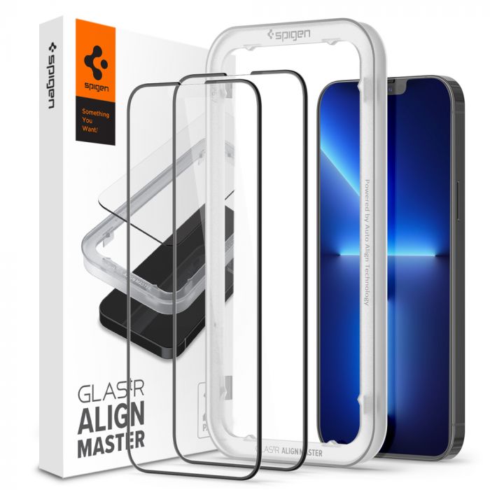 Захисне скло Spigen для Apple Iphone 13 Pro Max tR Align Master FC Black (2 Pack)