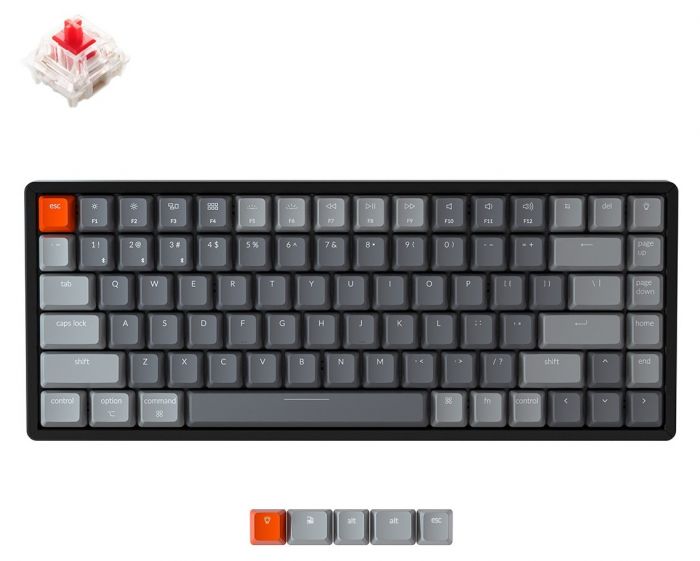 Клавіатура Keychron K2 84 Key Aluminum Frame Hot-Swap Gateron RGB Red