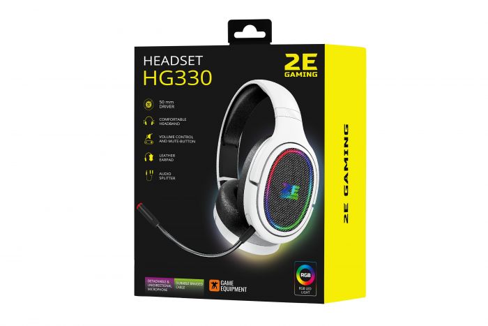 Гарнітура 2E GAMING HG330 RGB 3.5mm White