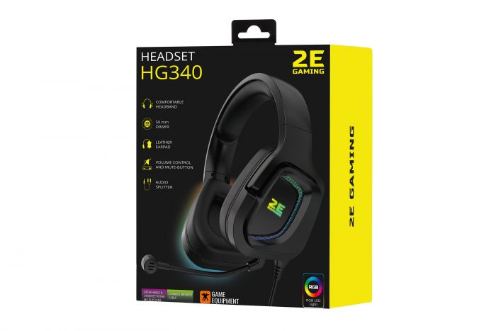 Гарнітура 2E GAMING HG340 RGB 3.5mm Black