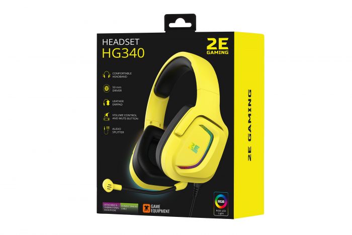 Гарнітура 2E GAMING HG340 RGB 3.5mm Yellow