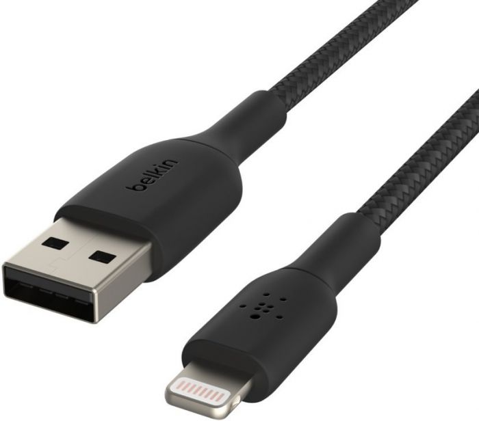 Кабель Belkin USB-A - Lightning, BRAIDED, 2m, black