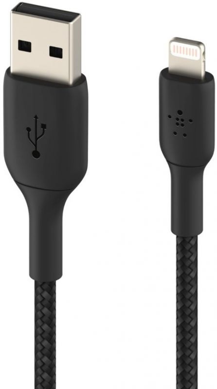 Кабель Belkin USB-A - Lightning, BRAIDED, 2m, black