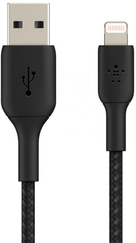 Кабель Belkin USB-A - Lightning, BRAIDED, 2m, black