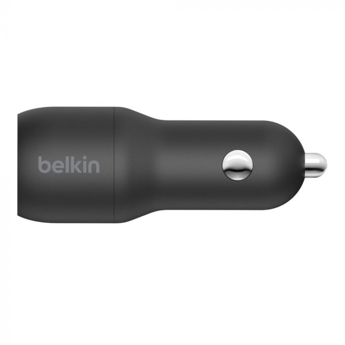 Автомобільний ЗП Belkin Car Charger (24W) Dual USB-A, USB-A - Lightning, 1m, black