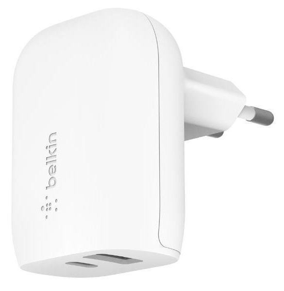 Мережевий ЗП Belkin Home Charger 32W DUAL (20W USB-C and 12W USB-A)