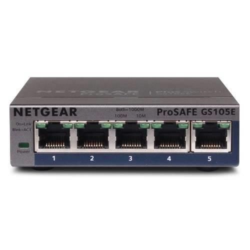 Комутатор NETGEAR GS105E 5xGE, керований L2