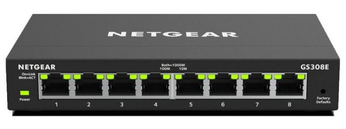 Комутатор NETGEAR GS308E 8xGE, керований L2