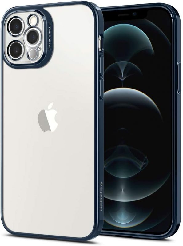 Чохол Spigen для Apple iPhone 12 / 12 Pro Optik Crystal, Chrome Pacific