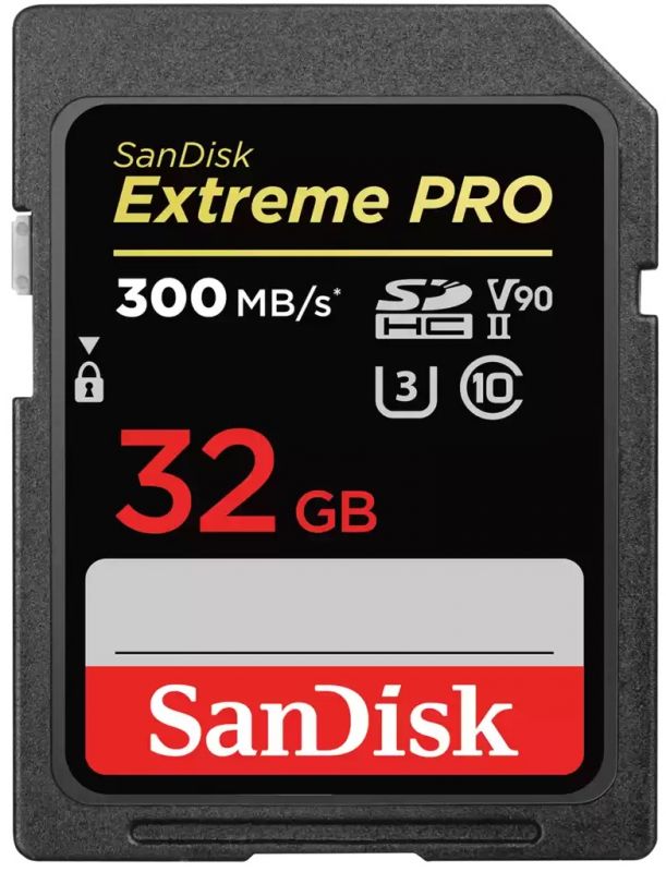 Карта пам'яті SanDisk SD   32GB C10 UHS-II U3 V90 R300/W260MB/s Extreme Pro