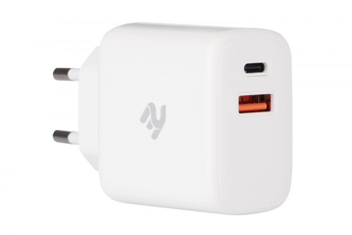 Мережевий ЗП 2Е USB Wall Charger QC, PD, Max 30W, white