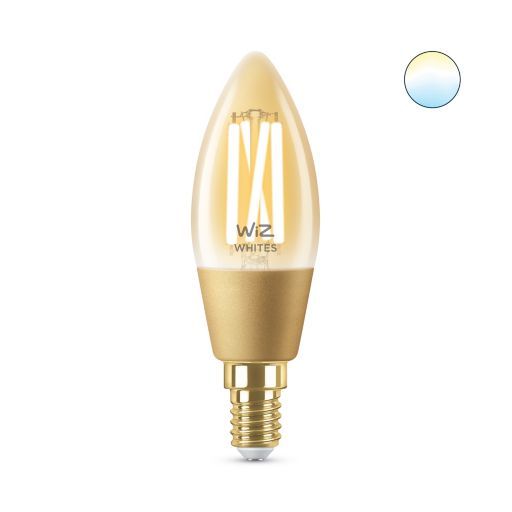 Лампа розумна WiZ, E14, 4.9W, 25W 370Lm, C35, 2000-5000K, філаментна, Wi-Fi