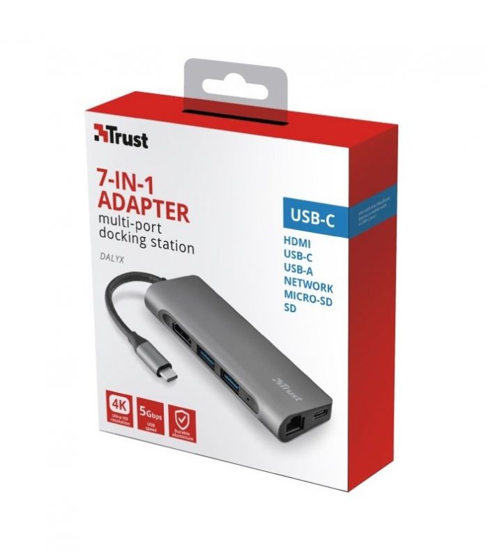 USB-хаб Trust DALYX 7-IN-1 USB-C ALUMINIUM