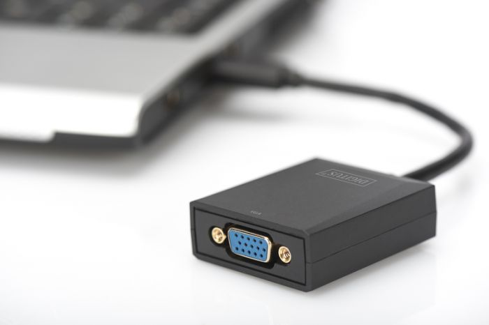 Адаптер DIGITUS USB 3.0 - VGA Full HD, M/F, 0.15 m