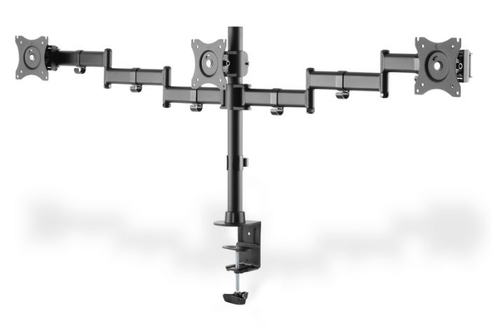 Кріплення DIGITUS Triple Monitor Clamp, 15-27", з нахилом, поворотом