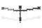 Кріплення DIGITUS Triple Monitor Clamp, 15-27", з нахилом, поворотом