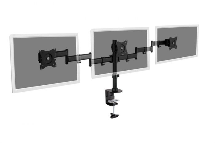 Кріплення DIGITUS Triple Monitor Clamp, 15-27", з нахилом, поворотом