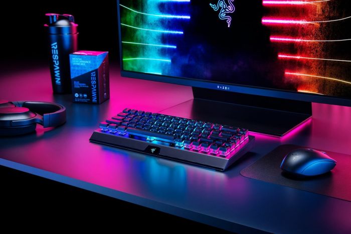 Клавіатура ігрова Razer BlackWidow V3 Mini HyperSpeed Green Switch WL/BT/USB RU RGB, Black