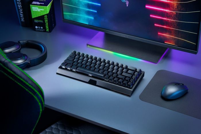 Клавіатура ігрова Razer BlackWidow V3 Mini HyperSpeed Green Switch WL/BT/USB RU RGB, Black