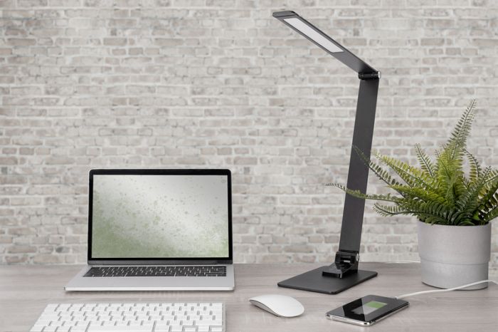 Світильник DIGITUS LED Desk Lamp, 12W, 450lm, USB, black