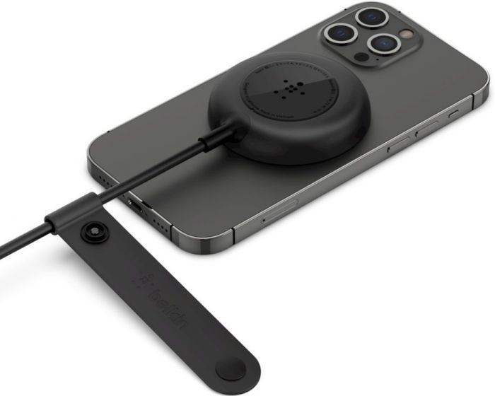 Бездротовий зарядний пристрій Belkin Magnetic Portable iPhone Wireless Charger, black