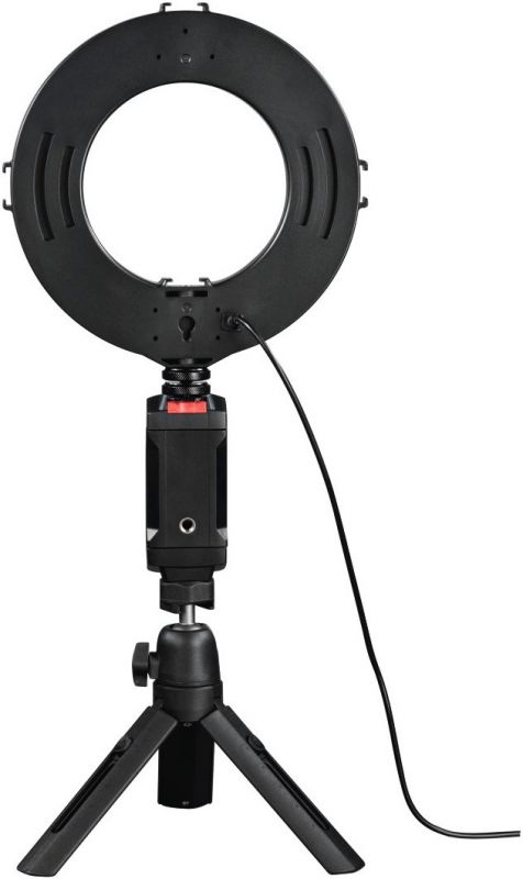 Штатив зі світлодіодним кільцем Ring Light Kit Hama SpotLight Work Area 67 Bluetooth Black