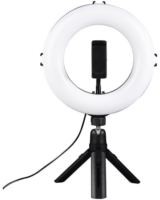 Штатив зі світлодіодним кільцем Ring Light Kit Hama SpotLight Smart 80 Bluetooth Black