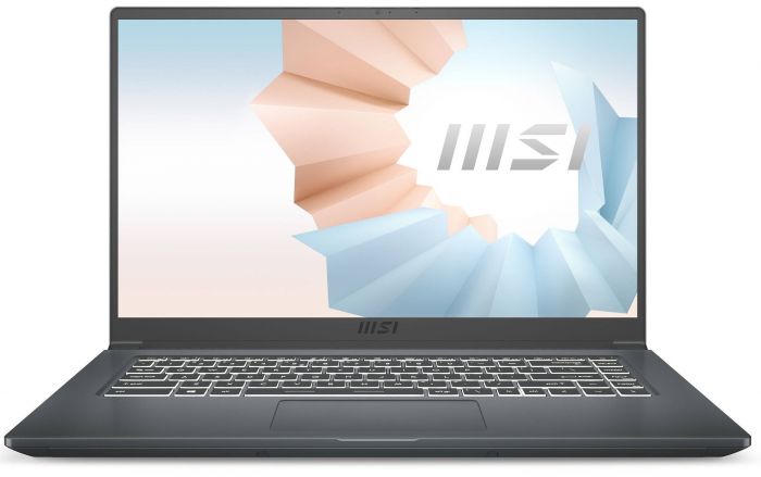 Ноутбук MSI Modern 15.6FHD IPS/Intel i5-1155G7/16/512F/Int/DOS/Carbon Gray