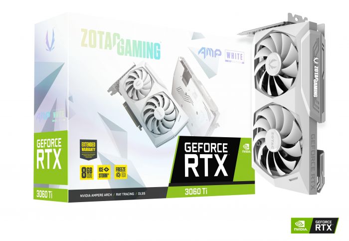 Відеокарта ZOTAC GeForce RTX 3060 Ti 8GB GDDR6 AMP White Edition LHR