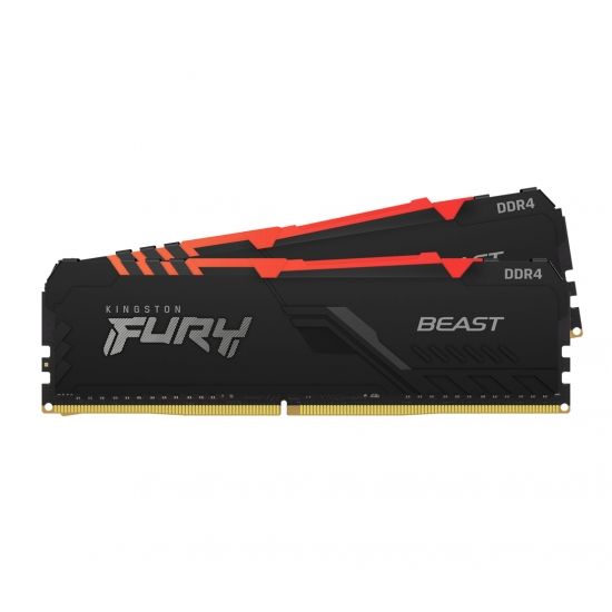 Пам'ять ПК Kingston DDR4 16GB KIT (8GBx2) 3200 FURY Beast RGB