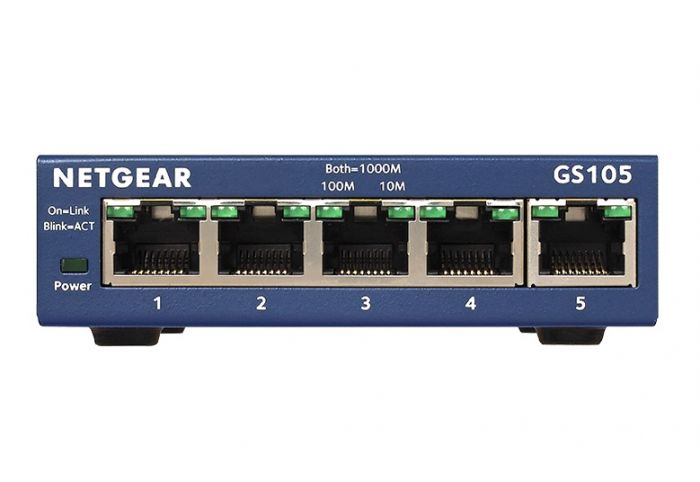 Комутатор NETGEAR GS105GE 5xGE, некерований