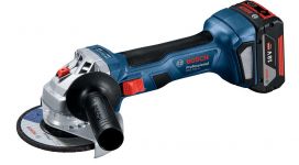 Шліфмашина кутова Bosch GWS 180, акум., 18В, 4.0Ah, безщітков., 125мм, 11000 об/хв, 1.6кг Шліфмашина кутова Bosch GWS 180, акум., 18В, 4.0Ah, безщітков., 125мм, 11000 об/хв, 1.6кг